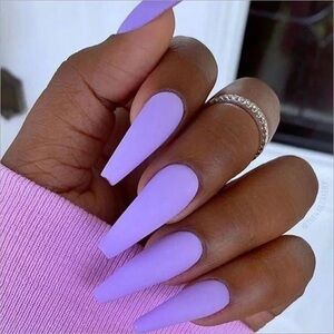 Matte Lavender Nails